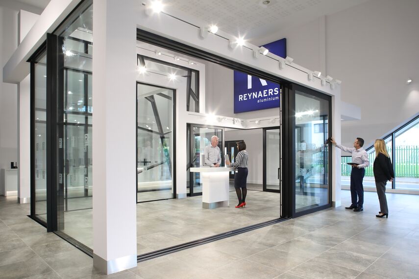 HiFinity Sliding & Folding, CW 50-FP Façades, CS 77 Fire Proof Windows and CW 50-SC Façades - Reynaers Knowledge Centre located in Birmingham, United Kingdom