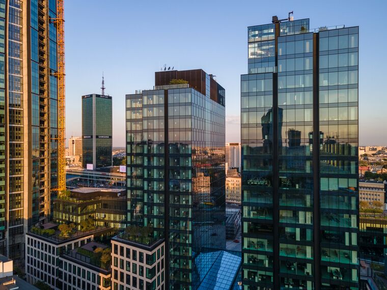 CW 50-HI Façades, ConceptWall 50 Façades, CW 50-SC Façades, MasterLine 8 Windows, MasterLine 8 Standard Windows and MasterLine 8 Windows - Varso 1 & 2 located in Warsaw, Poland