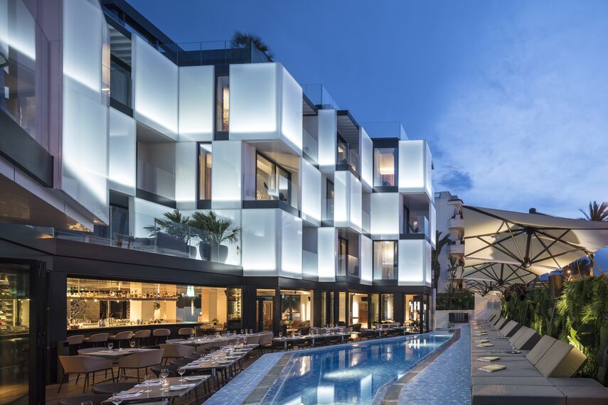 ConceptSystem 68 Windows, ConceptFolding 77 Sliding & Folding and CS 77 Fire Proof Doors - Hotel Sir Joan located in Ibiza, Spain