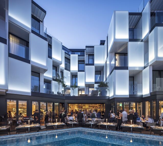 ConceptSystem 68 Windows, ConceptFolding 77 Sliding & Folding and CS 77 Fire Proof Doors - Hotel Sir Joan located in Ibiza, Spain