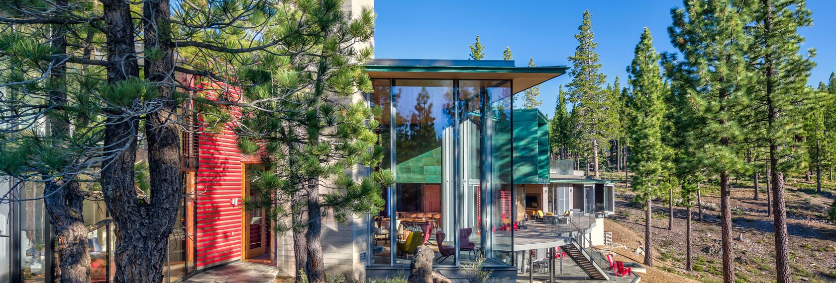 SlimLine 38 Windows, SlimLine 38 Doors, ConceptWall 50 Façades and Mosquito Complementary Systems - Martis Camp located in Truckee, CA, United States of America