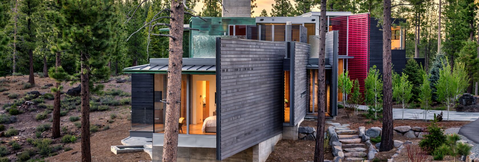 SlimLine 38 Windows, SlimLine 38 Doors, ConceptWall 50 Façades and Mosquito Complementary Systems - Martis Camp located in Truckee, CA, United States of America