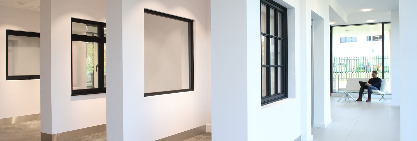 HiFinity Sliding & Folding, CW 50-FP Façades, CS 77 Fire Proof Windows and CW 50-SC Façades - Reynaers Knowledge Centre located in Birmingham, United Kingdom