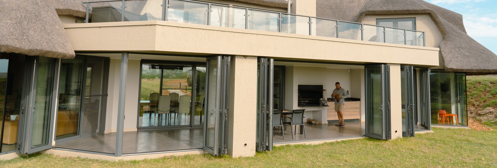 ConceptFolding 77 Sliding & Folding, MasterPatio Sliding & Folding, MasterLine 8 Windows, Mosquito Complementary Systems, MasterLine 8 Doors and MasterLine 8 Pivot Door Doors - Gondwana Private Game Reserve, Bush House located in Herbertsdale, South-Africa