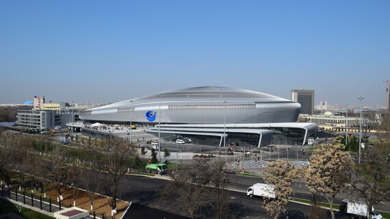 ConceptSystem 77 Doors and CW 50-HI Façades - Sports Humo Arena located in Tashkent, Uzbekistan
