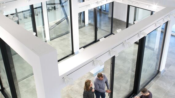 HiFinity Sliding & Folding, CW 50-FP Façades, CS 77 Fire Proof Windows and CW 50-SC Façades - Reynaers Knowledge Centre located in Birmingham, United Kingdom
